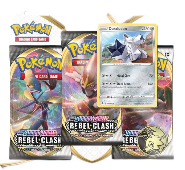 Pokémon TCG: Sword & Shield – Rebel Clash 3-Pack Blister - Afbeelding 2