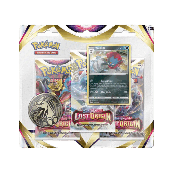 Pokémon TCG: Sword & Shield – Lost Origin 3-Pack Blister - Afbeelding 2